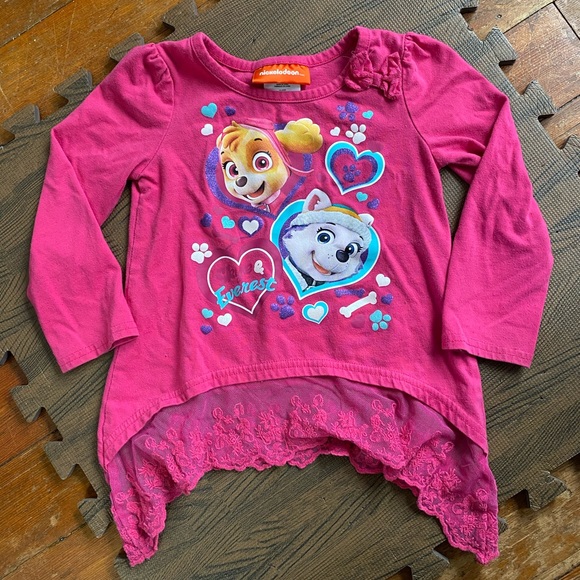 🌸3/$10🌸 paw patrol lace top - Picture 1 of 3
